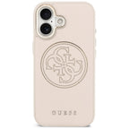 Guess Perforuotas 4G MagSafe Dėklas, skirtas iPhone 17 - rožinis
