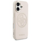 Guess Perforuotas 4G MagSafe Dėklas, skirtas iPhone 17 - rožinis