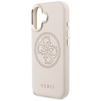 Guess Perforuotas 4G MagSafe Dėklas, skirtas iPhone 17 - rožinis