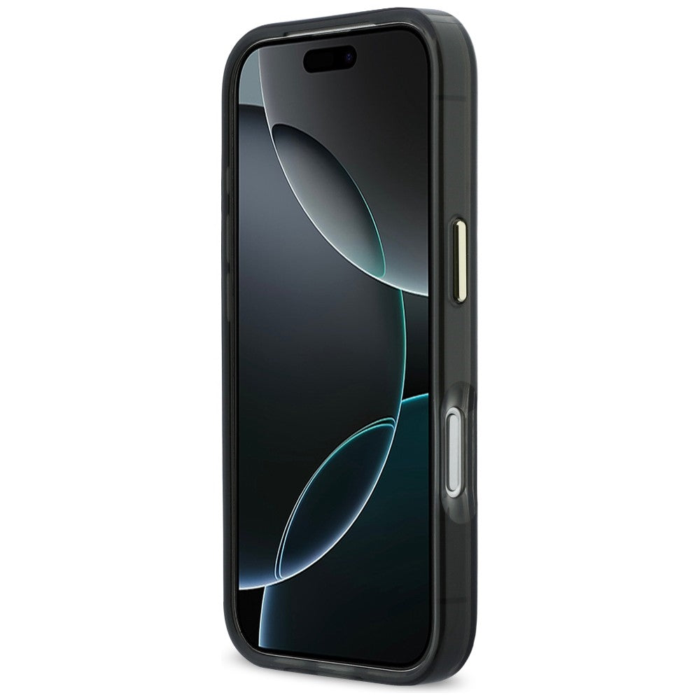 Karl Lagerfeld IML Choupettes Karl Script logotipas MagSafe Dėklas, skirtas iPhone 17 Pro Max - juodas