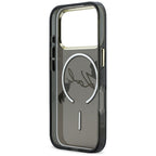 Karl Lagerfeld IML Choupettes Karl Script logotipas MagSafe Dėklas, skirtas iPhone 17 Pro Max - juodas