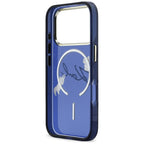 Karl Lagerfeld IML Choupettes Karl Script logotipas MagSafe Dėklas, skirtas iPhone 17 Pro Max - mėlynas -- iPhone 17 Pro Max
