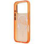 Karl Lagerfeld IML Choupettes Karl Script Logo MagSafe dėklas iPhone 17 Pro Max - Oranžinė -- iPhone 17 Pro Max