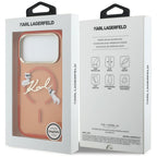 Karl Lagerfeld IML Choupettes Karl Script Logo MagSafe dėklas iPhone 17 Pro Max - Oranžinė -- iPhone 17 Pro Max