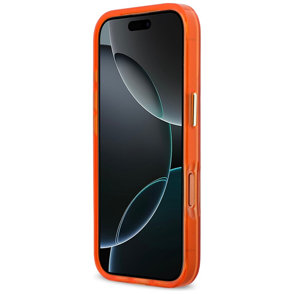 Karl Lagerfeld IML Choupettes Karl Script Logo MagSafe dėklas iPhone 17 Pro - Oranžinė -- iPhone 17 Pro