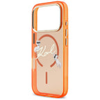 Karl Lagerfeld IML Choupettes Karl Script Logo MagSafe dėklas iPhone 17 Pro - Oranžinė -- iPhone 17 Pro