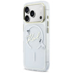 Karl Lagerfeld IML Choupettes Karl Script logotipas MagSafe Dėklas, skirtas iPhone 17 Pro - Skaidrus