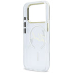 Karl Lagerfeld IML Choupettes Karl Script logotipas MagSafe Dėklas, skirtas iPhone 17 Pro - Skaidrus