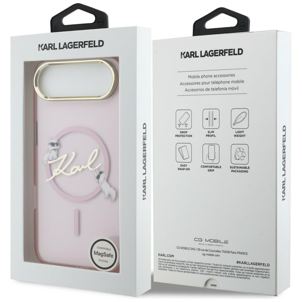 Karl Lagerfeld IML Choupettes Karl Script logotipas MagSafe iPhone Air Case – rožinė -- Cell phone cases and covers
