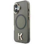 Karl Lagerfeld IML K galvos logotipas MagSafe Dėklas, skirtas iPhone 17 - juodas