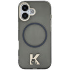 Karl Lagerfeld IML K galvos logotipas MagSafe Dėklas, skirtas iPhone 17 - juodas