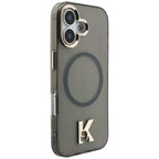 Karl Lagerfeld IML K galvos logotipas MagSafe Dėklas, skirtas iPhone 17 - juodas