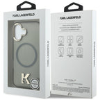 Karl Lagerfeld IML K galvos logotipas MagSafe Dėklas, skirtas iPhone 17 - juodas