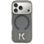 Karl Lagerfeld IML K galvos logotipas MagSafe Dėklas, skirtas iPhone 17 Pro - juodas