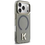 Karl Lagerfeld IML K galvos logotipas MagSafe Dėklas, skirtas iPhone 17 Pro - juodas