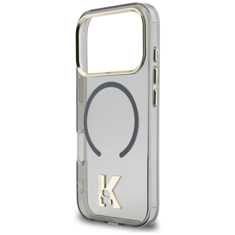Karl Lagerfeld IML K galvos logotipas MagSafe Dėklas, skirtas iPhone 17 Pro - juodas