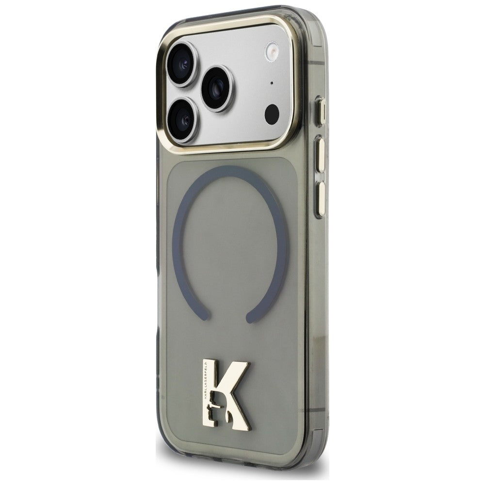 Karl Lagerfeld IML K galvos logotipas MagSafe Dėklas, skirtas iPhone 17 Pro Max - juodas