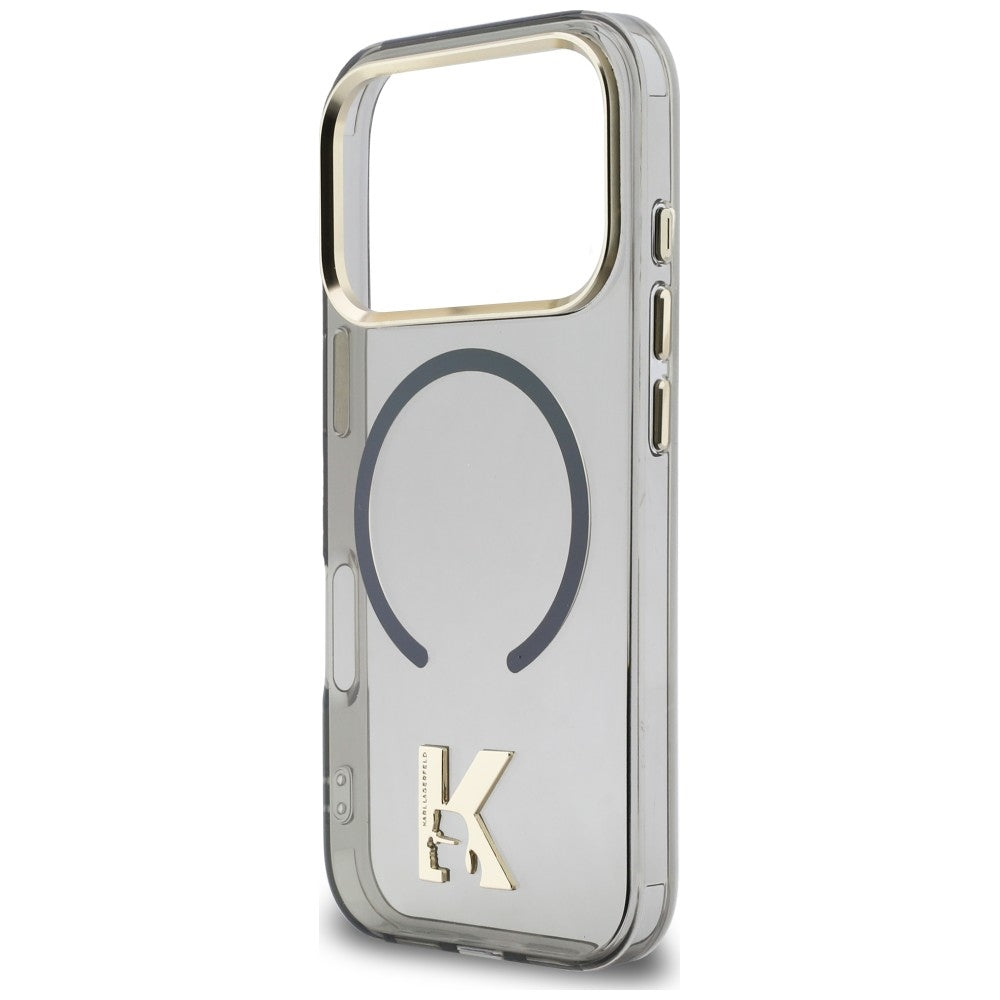 Karl Lagerfeld IML K galvos logotipas MagSafe Dėklas, skirtas iPhone 17 Pro Max - juodas