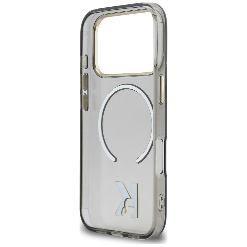 Karl Lagerfeld IML K galvos logotipas MagSafe Dėklas, skirtas iPhone 17 Pro Max - juodas