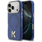 Karl Lagerfeld IML K galvos logotipas MagSafe Dėklas, skirtas iPhone 17 Pro Max - mėlynas