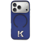 Karl Lagerfeld IML K galvos logotipas MagSafe Dėklas, skirtas iPhone 17 Pro Max - mėlynas