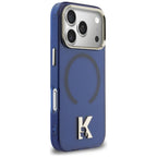Karlo Lagerfeldo IML K galvos logotipas MagSafe Dėklas, skirtas iPhone 17 Pro – mėlynas