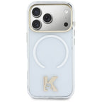 Karlo Lagerfeldo IML K galvos logotipas MagSafe Dėklas, skirtas iPhone 17 Pro – skaidrus