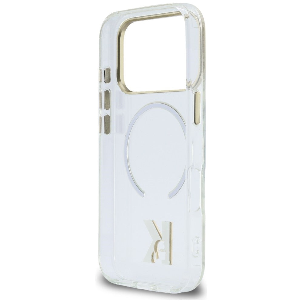 Karlo Lagerfeldo IML K galvos logotipas MagSafe Dėklas, skirtas iPhone 17 Pro – skaidrus