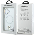 Karlo Lagerfeldo IML K galvos logotipas MagSafe Dėklas, skirtas iPhone 17 – skaidrus