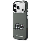 Karl Lagerfeld IML Karl & Choupette Peekaboo logotipas MagSafe Dėklas, skirtas iPhone 17 Pro - juodas