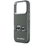 Karl Lagerfeld IML Karl & Choupette Peekaboo logotipas MagSafe Dėklas, skirtas iPhone 17 Pro - juodas