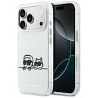 Karl Lagerfeld IML Karl &amp; Choupette Peekaboo logotipas MagSafe Dėklas, skirtas iPhone 17 Pro Max - baltas