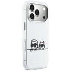 Karl Lagerfeld IML Karl &amp; Choupette Peekaboo logotipas MagSafe Dėklas, skirtas iPhone 17 Pro Max - baltas