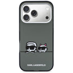 Karl Lagerfeld IML Karl &amp; Choupette Peekaboo logotipas MagSafe Dėklas, skirtas iPhone 17 Pro Max - juodas