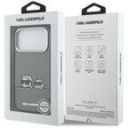 Karl Lagerfeld IML Karl &amp; Choupette Peekaboo logotipas MagSafe Dėklas, skirtas iPhone 17 Pro Max - juodas