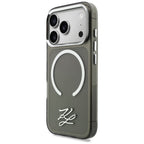 Karl Lagerfeld IML KL scenarijaus logotipas MagSafe Dėklas, skirtas iPhone 17 Pro – juodas