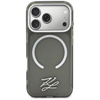 Karl Lagerfeld IML KL scenarijaus logotipas MagSafe Dėklas, skirtas iPhone 17 Pro Max – juodas