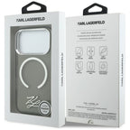 Karl Lagerfeld IML KL scenarijaus logotipas MagSafe Dėklas, skirtas iPhone 17 Pro Max – juodas