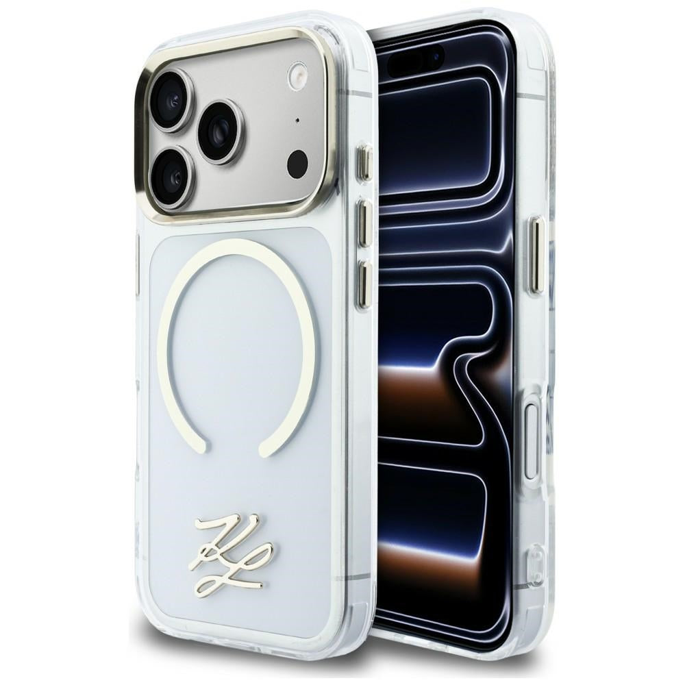 Karl Lagerfeld IML KL scenarijaus logotipas MagSafe Dėklas, skirtas iPhone 17 Pro Max - Aiškus