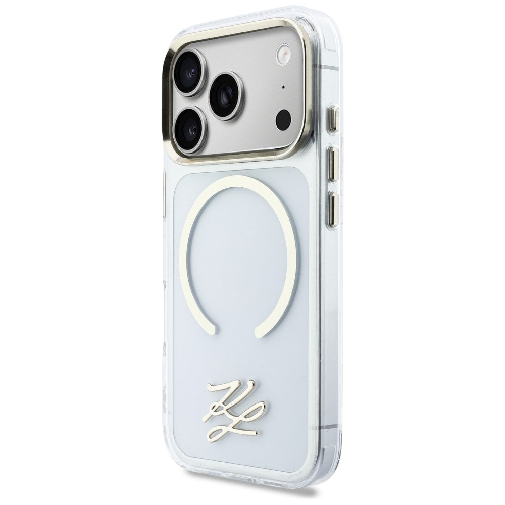 Karl Lagerfeld IML KL scenarijaus logotipas MagSafe Dėklas, skirtas iPhone 17 Pro Max - Aiškus