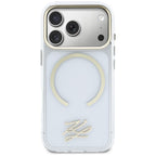 Karl Lagerfeld IML KL scenarijaus logotipas MagSafe Dėklas, skirtas iPhone 17 Pro Max - Aiškus