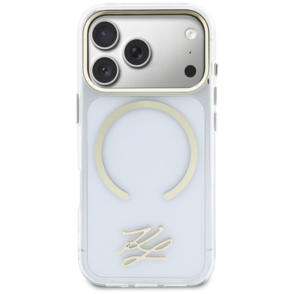 Karl Lagerfeld IML KL scenarijaus logotipas MagSafe Dėklas, skirtas iPhone 17 Pro Max - Aiškus