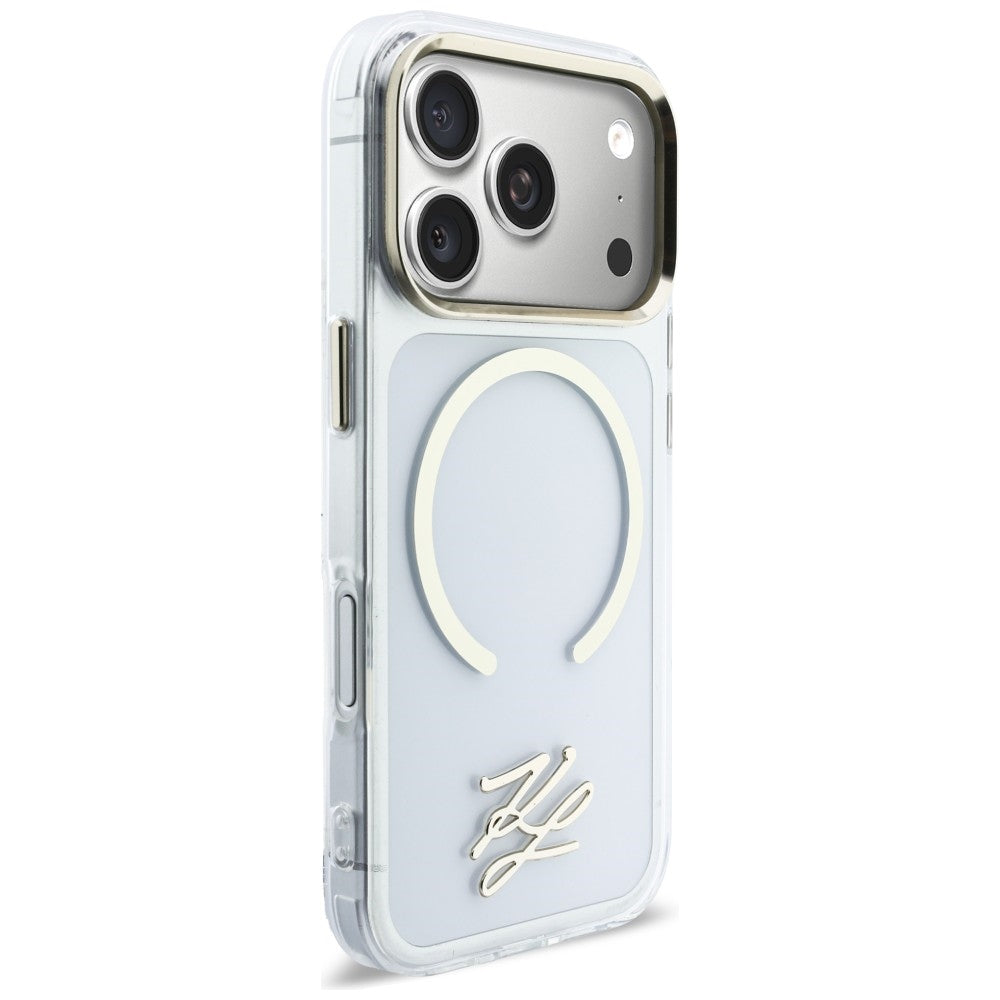 Karl Lagerfeld IML KL scenarijaus logotipas MagSafe Dėklas, skirtas iPhone 17 Pro Max - Aiškus