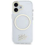 Karl Lagerfeld IML KL scenarijaus logotipas MagSafe Dėklas, skirtas iPhone 17 – skaidrus