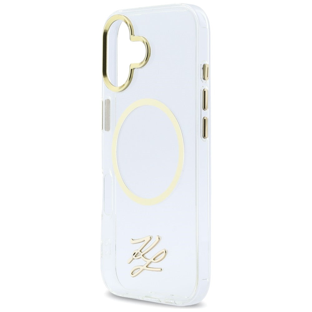 Karl Lagerfeld IML KL scenarijaus logotipas MagSafe Dėklas, skirtas iPhone 17 – skaidrus