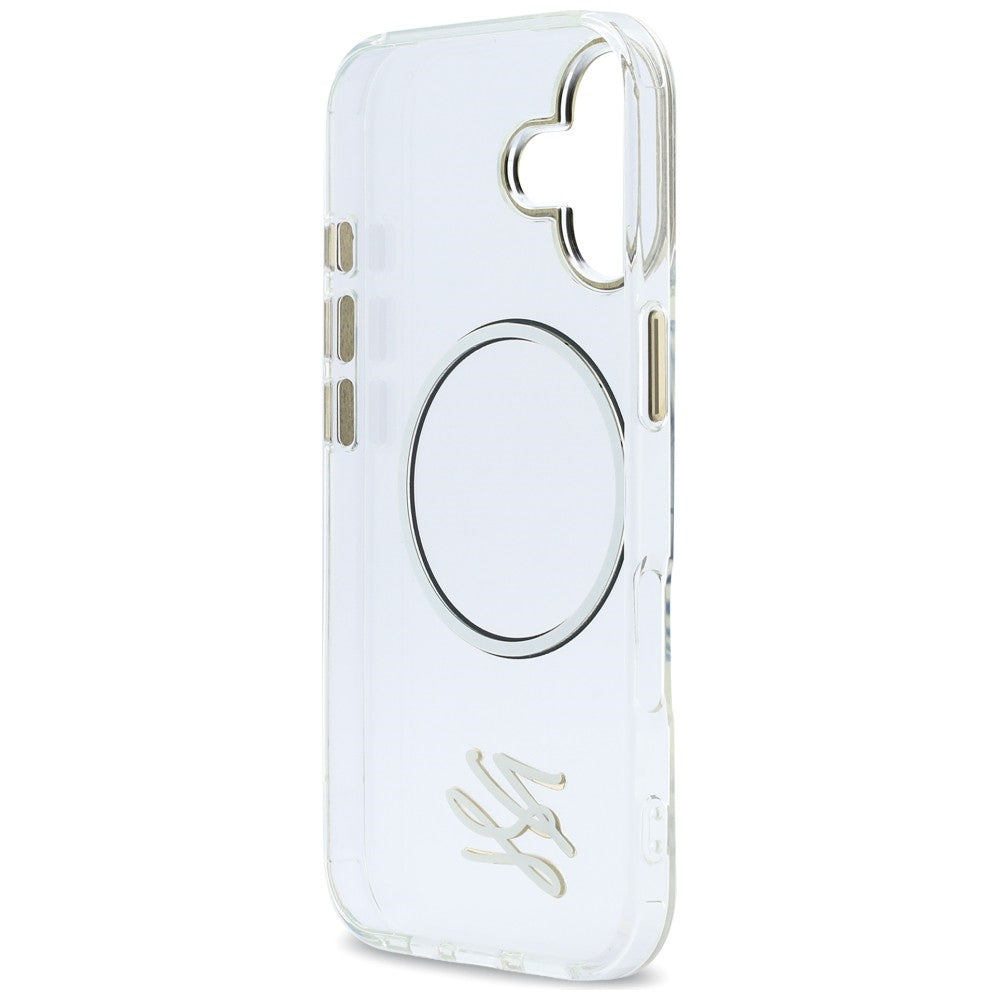 Karl Lagerfeld IML KL scenarijaus logotipas MagSafe Dėklas, skirtas iPhone 17 – skaidrus