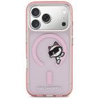 Karl Lagerfeld IML Peekaboo MagSafe Dėklas, skirtas iPhone 17 Pro – rožinis