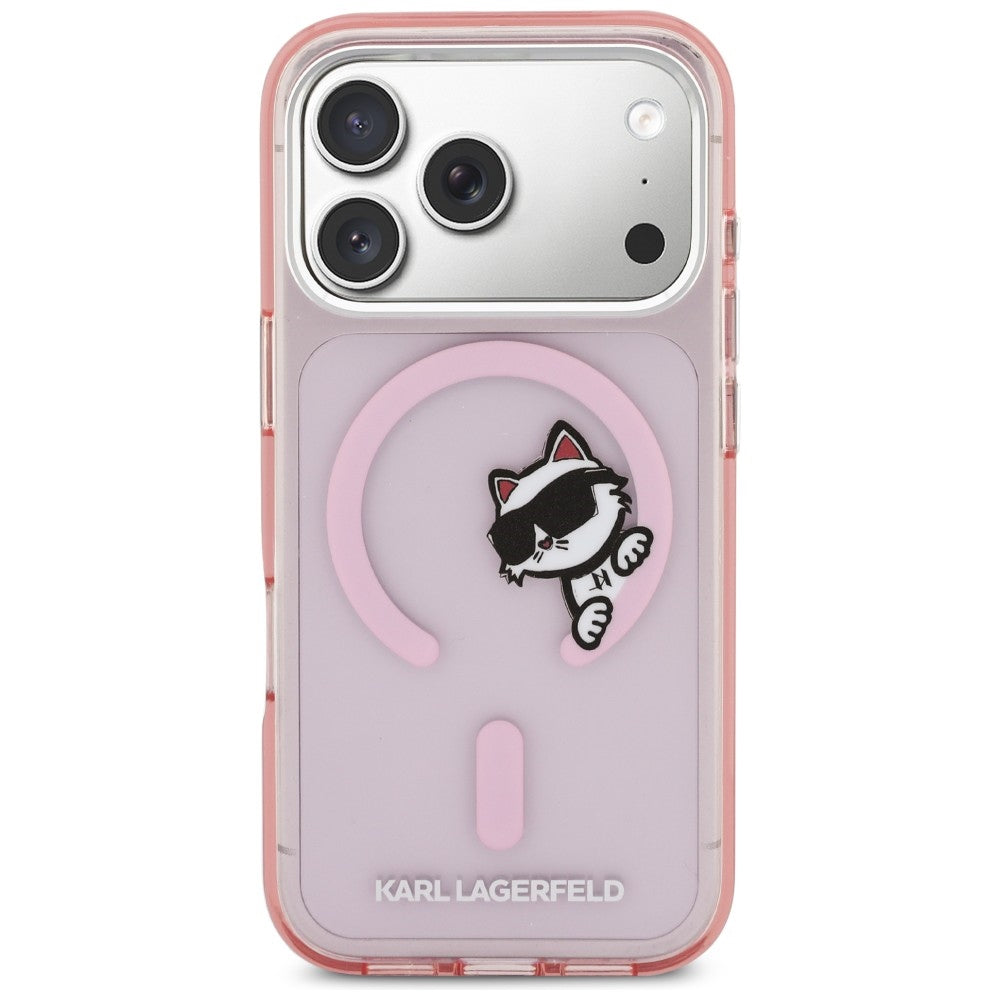 Karl Lagerfeld IML Peekaboo MagSafe Dėklas, skirtas iPhone 17 Pro – rožinis
