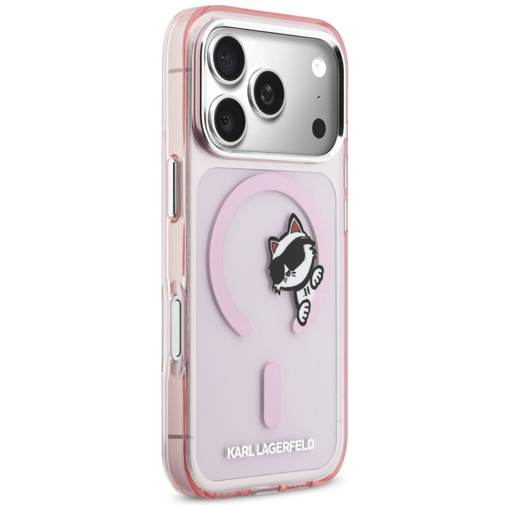 Karl Lagerfeld IML Peekaboo MagSafe Dėklas, skirtas iPhone 17 Pro – rožinis