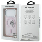Karl Lagerfeld IML Peekaboo MagSafe Dėklas, skirtas iPhone 17 Pro – rožinis